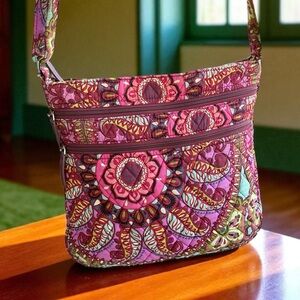 Vera Bradley Triple Zip Hipster Crossbody | Resort Medallion Print